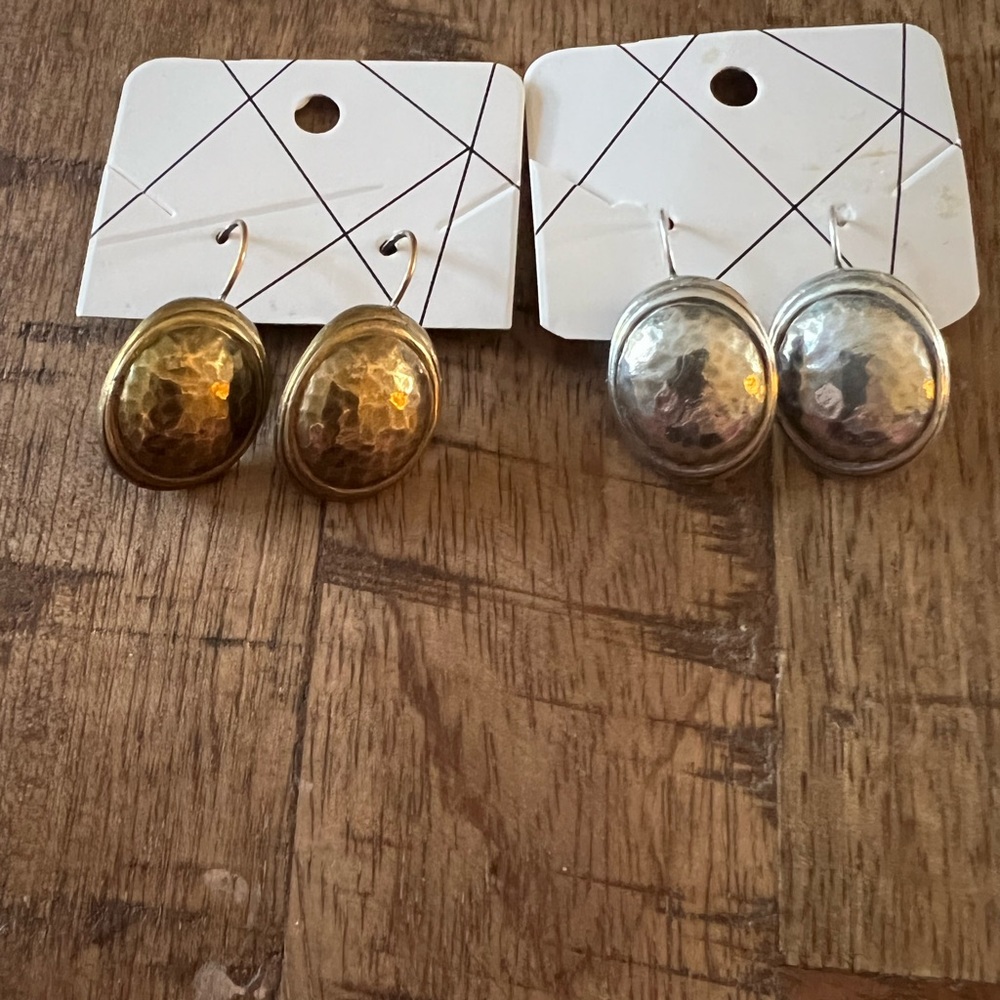 Silver and Antique Gold NEW Earrings